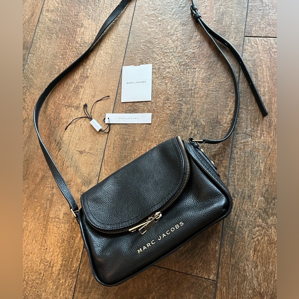 Marc Jacobs Black Leather Crossbody Leather Shoulder Bag